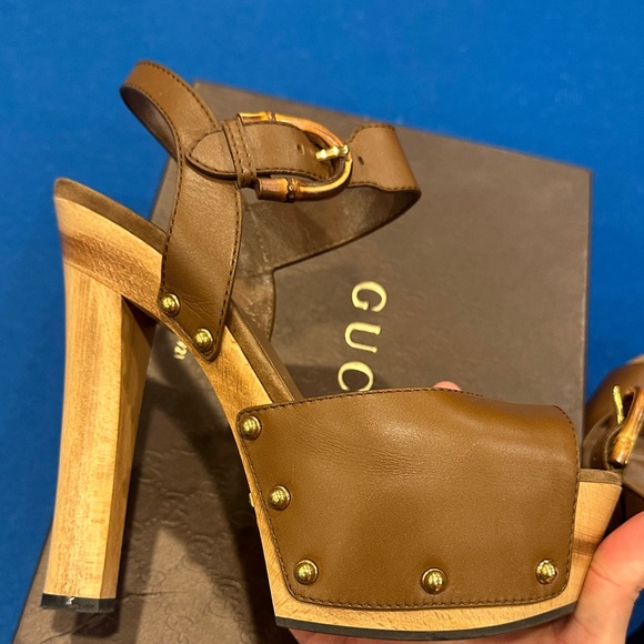 Gucci Brown Platform Heels - Picture 8 of 10